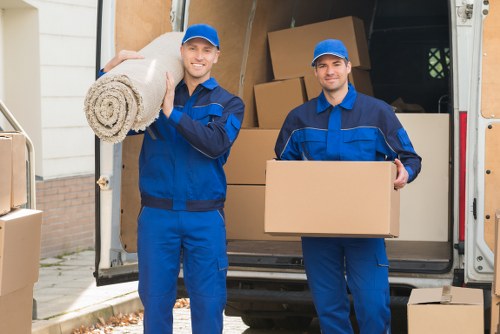 Packed boxes and organised moving preparation for house removals in Hammersmith