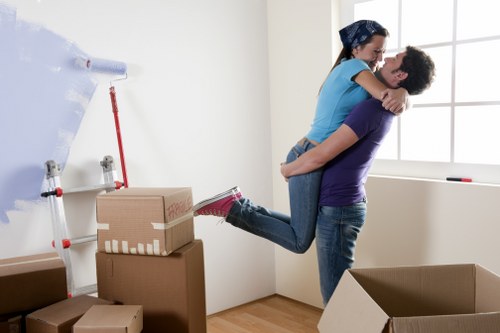 Furniture storage unit with household items safely arranged in Hammersmith