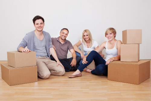 Dismantling and transporting office furniture during a Hammersmith move